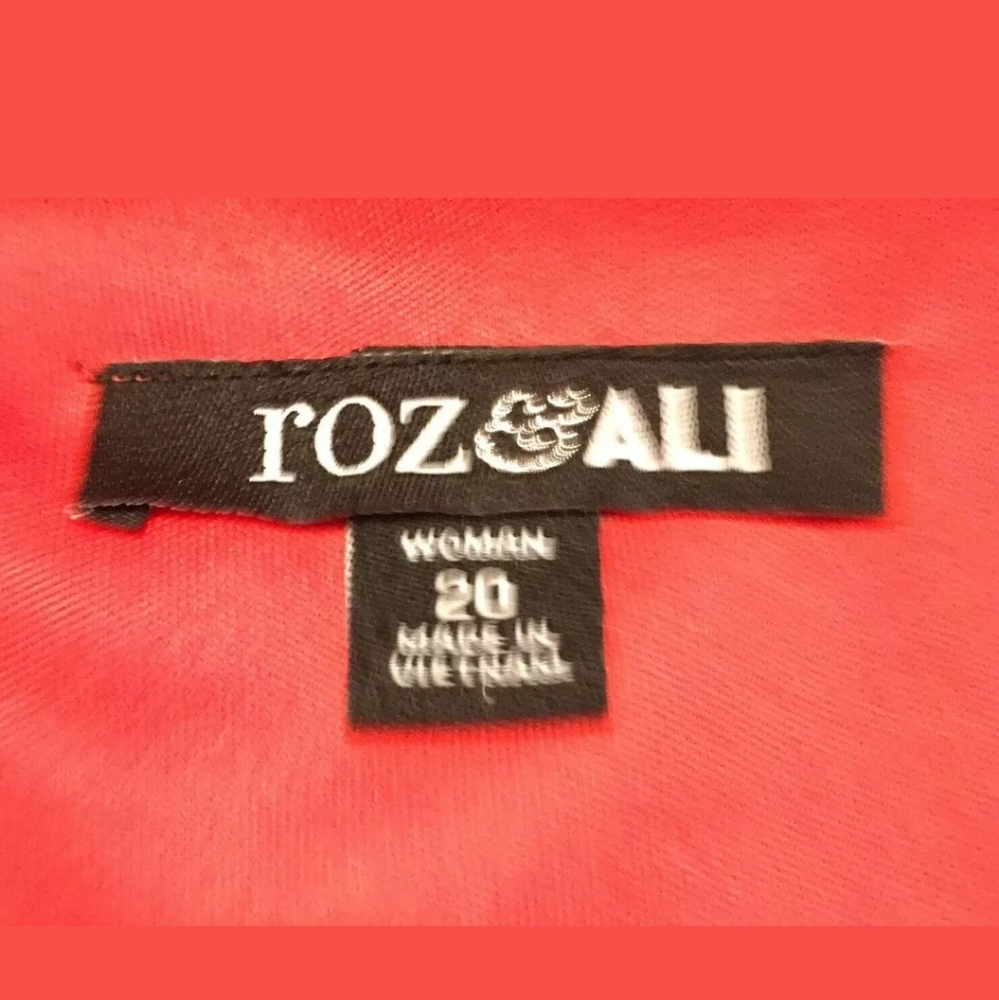 Roz & Ali Trapeze Dress Poly Spandex Plus Size 24 - Picture 4 of 5